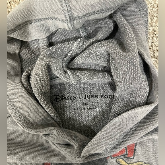 Disney Junk Food hooded sweatshirt with Mickey 12 month like new - Picture 2 of 3